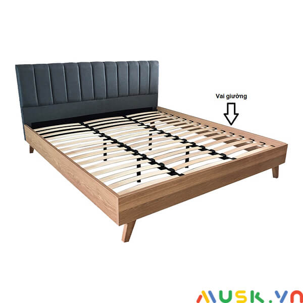 kích thước giường gỗ công nghiệp và vai giường gỗ công nghiệp