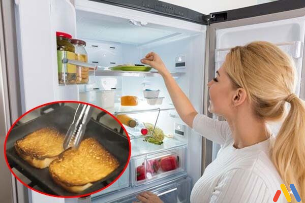 cách làm tủ lạnh hết hôi bằng bánh mì