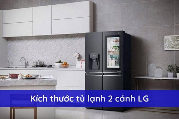 Tìm hiểu kích thước tủ lạnh 2 cánh LG phù hợp cho gia đình của bạn
