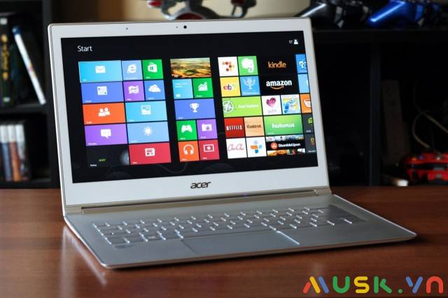 Thiết kế và kiểu dáng của laptop Acer Aspire S7.