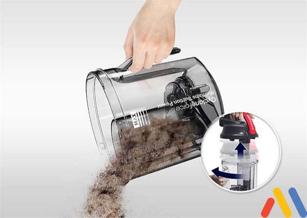 Vệ sinh khoang chứa bụi và cách sử dụng máy hút bụi vacuum cleaner