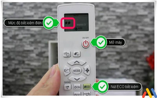 cách chỉnh chế độ ECO mode remote máy lạnh sharp giúp tiết kiệm điện