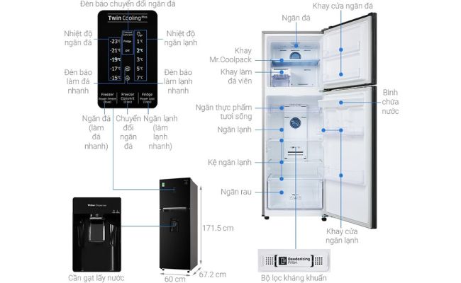 Tủ lạnh Samsung Inverter dung tích 319 lít