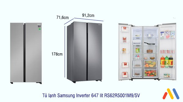 Kích thước tủ lạnh Samsung