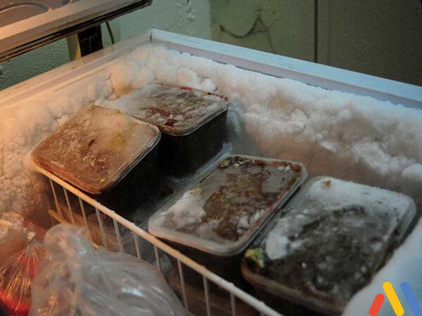 tủ mát bị đông đá lạnh